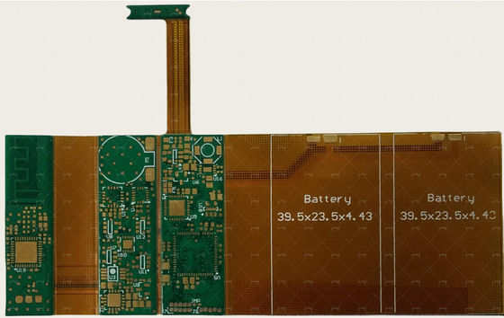 İyi fiyat 6L sert esnek devre panelleri 1.0mm FR4 ve EING ile PI malzemeleri Pil uygulamaları için çevrimiçi