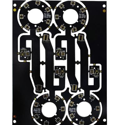 İyi fiyat Flex 6 Katmanlı PCB Kartı Kalınlığı 0.6mm Serigrafi Beyaz ve Siyah Lehim Maskesi çevrimiçi
